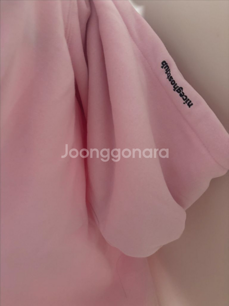 나이스고스트클럽 헤븐리 베어 엔젤 후드티 라이트 핑크--3