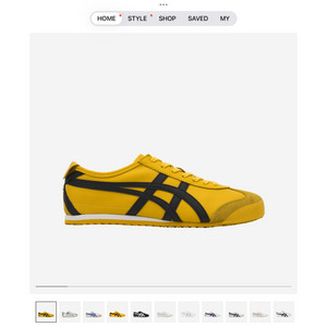 오니츠카 타이거 옐로우 블랙 235