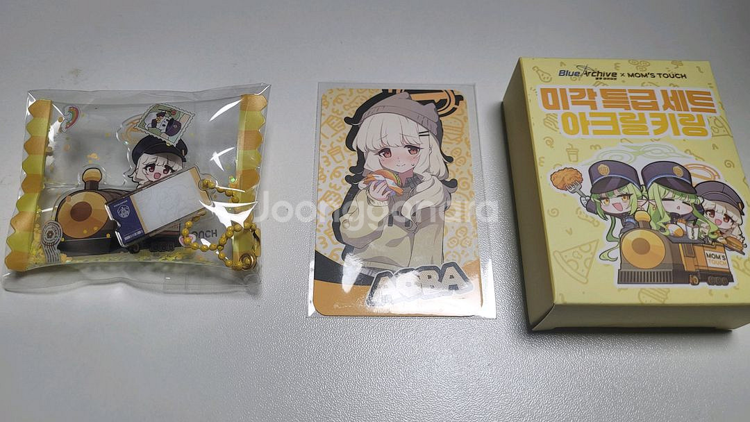 블루아카이브 맘스터치 아오바 ld포카, 아크릴 키링--0