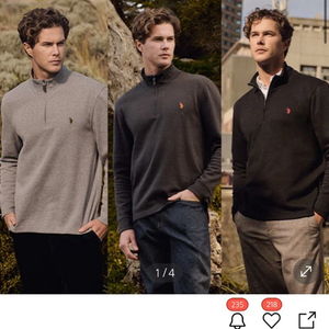 U.S. POLO ASSN 남성 하프집업