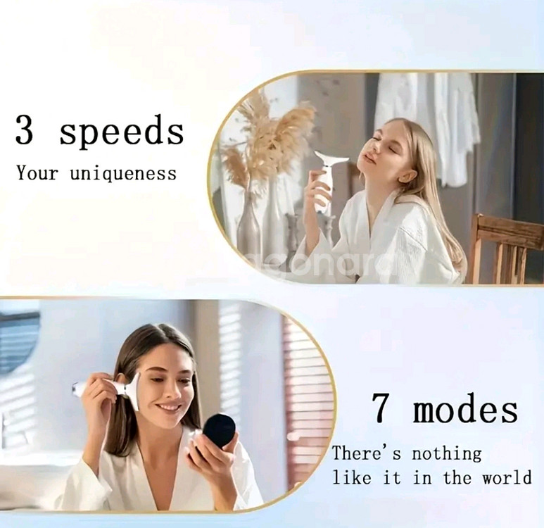 정품)여성을위한7색LED미용목스킨케어진동마사지기미개봉U--4