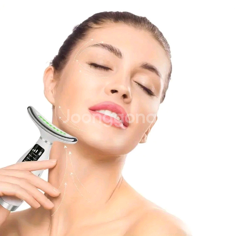 정품)여성을위한7색LED미용목스킨케어진동마사지기미개봉U--6