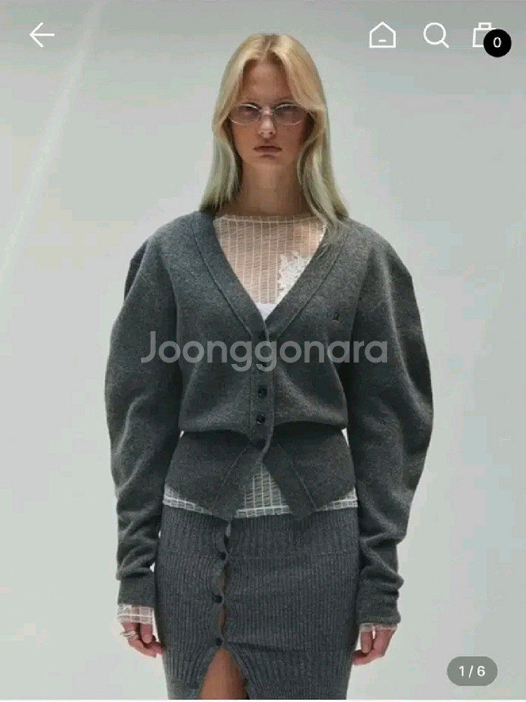 다이애그널 라운드 실루엣 울 가디건 아이보리--5