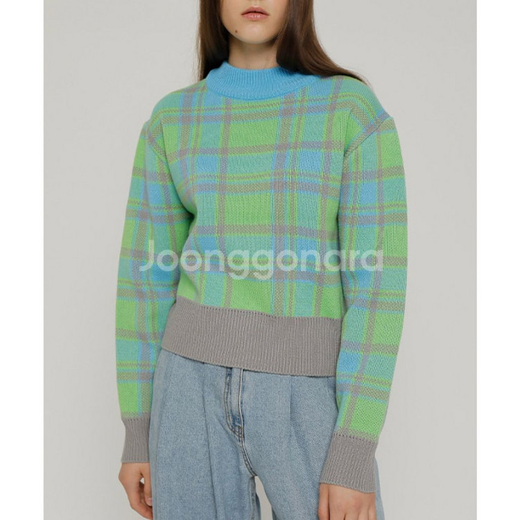 더 로켓 로켓런치 니트 free s 체크 자가드--0