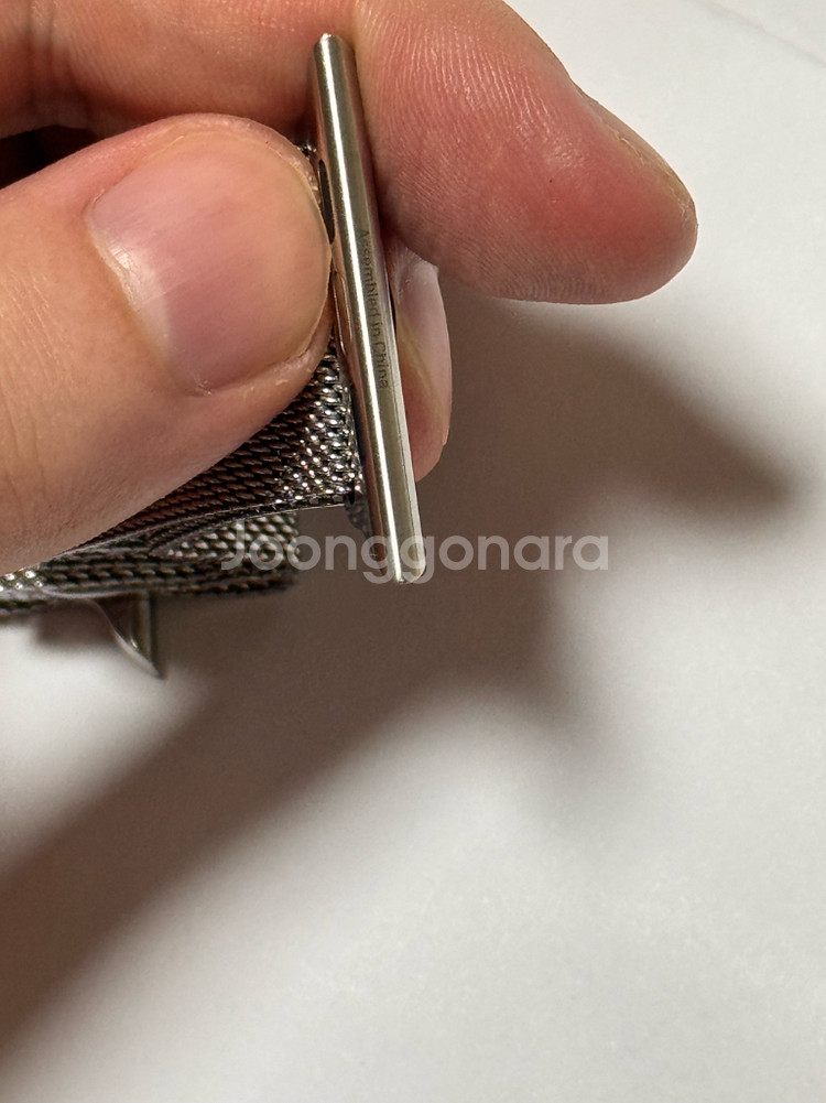 애플 정품 애플워치 스트랩 실버 밀레니즈루프 44mm--3