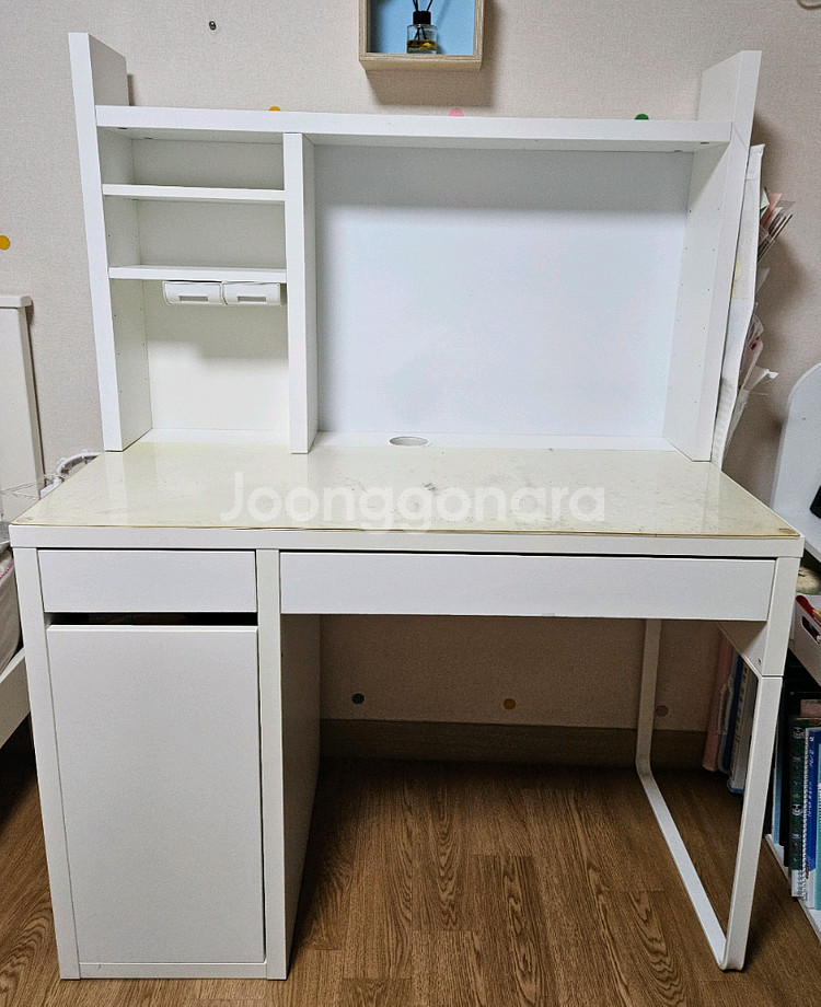 이케아 미케 워크스테이션 책상 화이트 105cm--5