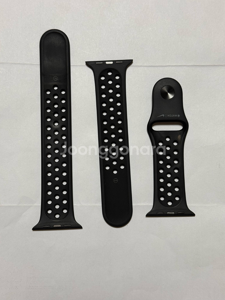 애플 정품 애플워치 스트랩 블랙 나이키 스포츠 44mm--1