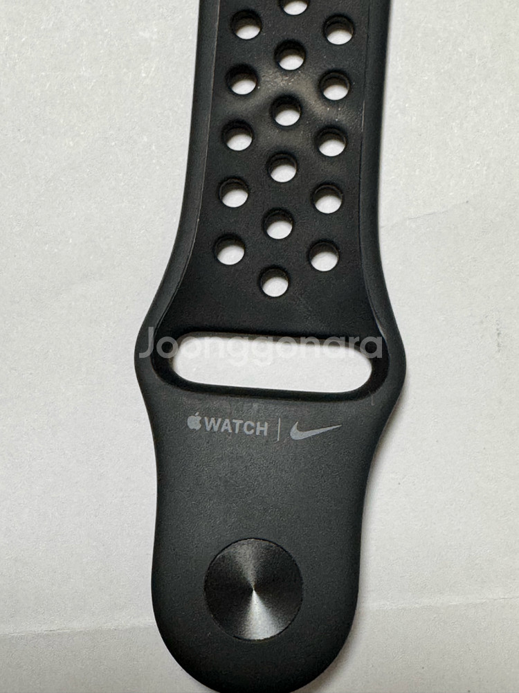 애플 정품 애플워치 스트랩 블랙 나이키 스포츠 44mm--2