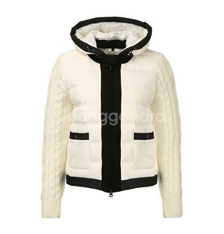 게스 여성 니트배색 하이브리드 다운 패딩 s--1