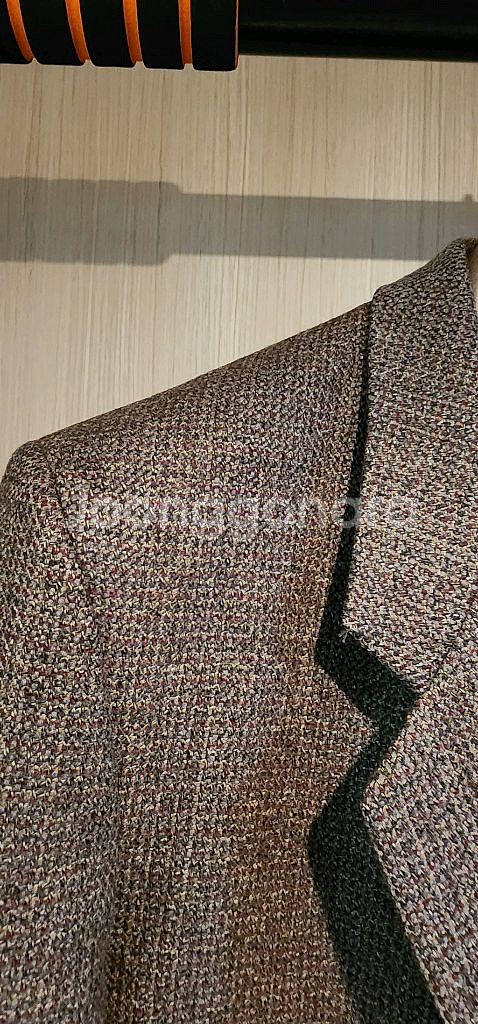 브라운 트위드 모직자켓 XL--2