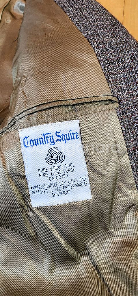 브라운 트위드 모직자켓 XL--8