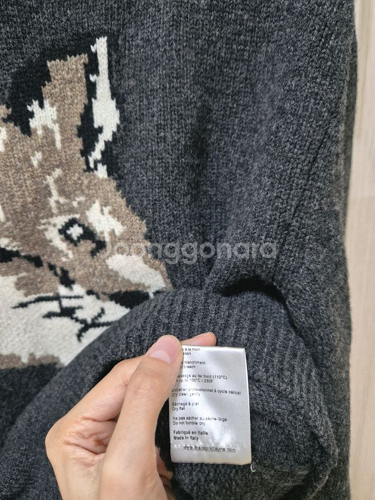 (1회착용)메종키츠네 여성 빅폭스 헤드 니트 스웨터--7