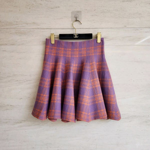 럭키슈에뜨 체크패턴 니트 스커트 38사이즈