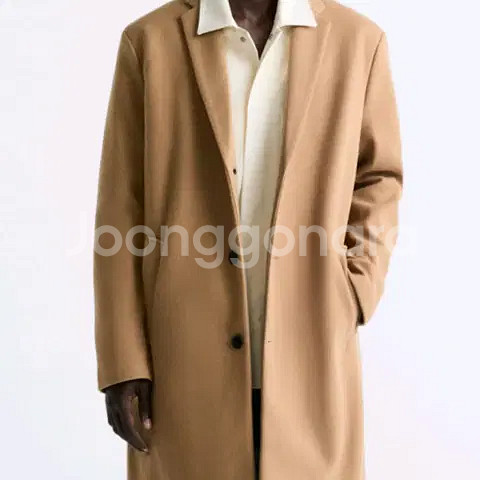 L) 자라 브라운 카멜 베이직 싱글코트 5070 301--0