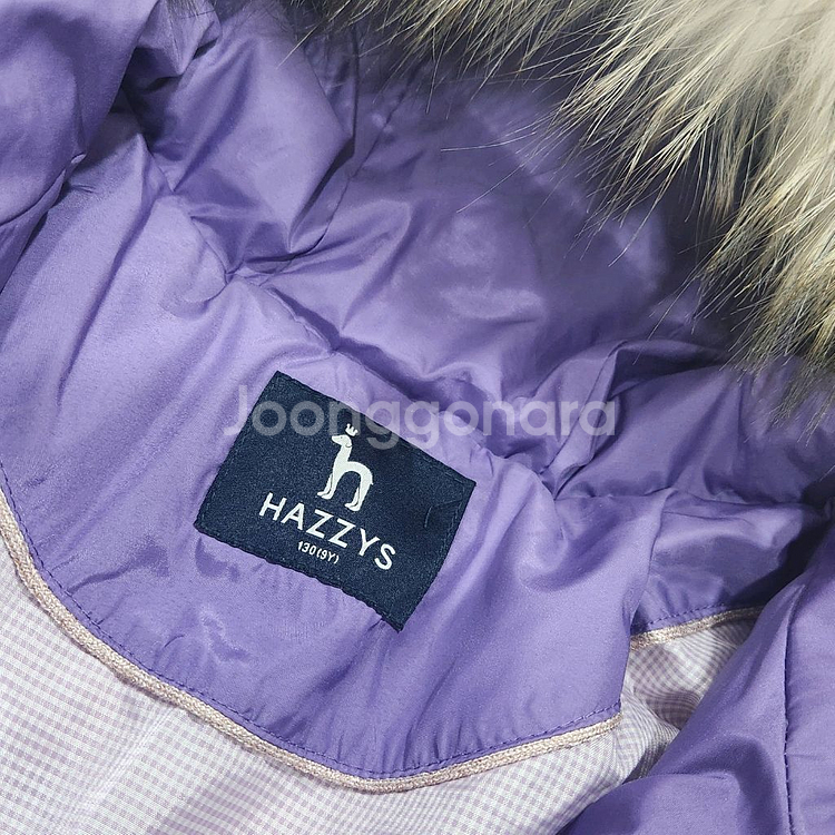 헤지스 키즈 퍼플 패딩 130(8-9Y)--1