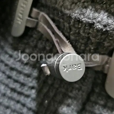 M) 바크 BARK 헤비울 후드 니트 더플 코트 블랙--4