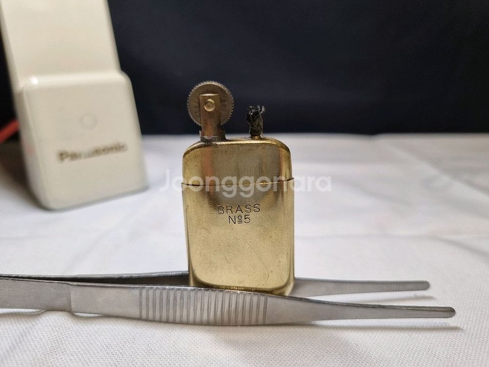빈티지 Brass No.5 황동 오일 라이터--4