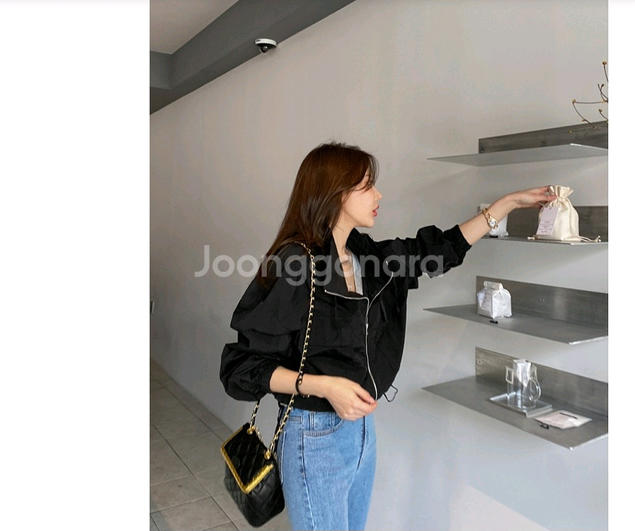 루즈핏 포켓 넥 스트링 집업 야상 2종--5