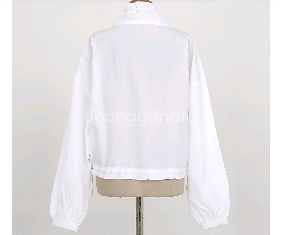 루즈핏 포켓 넥 스트링 집업 야상 2종--8