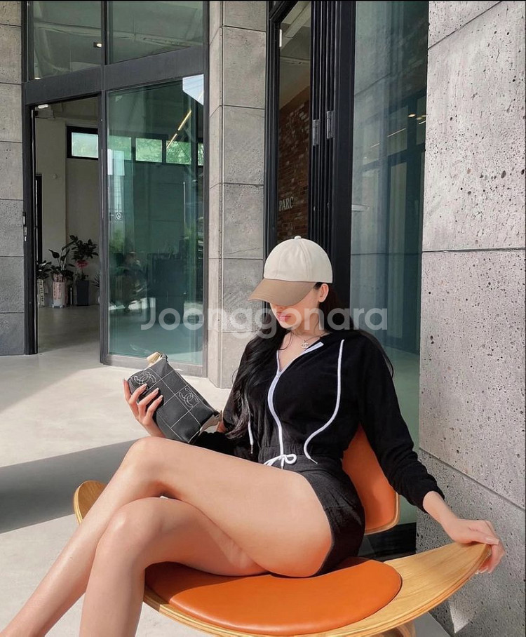 타올 테리 후드 반바지 트레이닝 세트--0