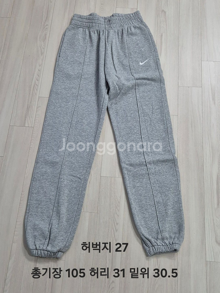 나이키 우먼스 스우시 로고 후드티S 스웨트팬츠XS 세트--1