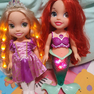 디즈니 인형 노래하는 라푼젤,인어공주