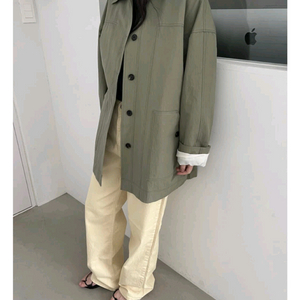 연노랑 와이드 데님 팬츠