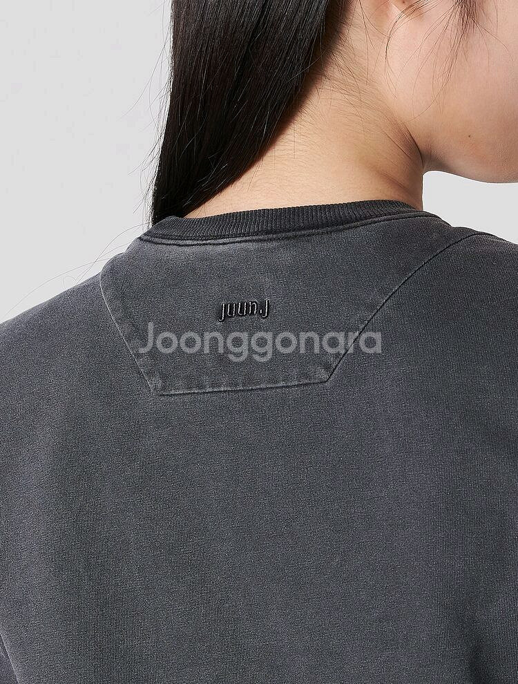 준지(juun.j) 그레이 가먼트다잉 패디드 티셔츠--8