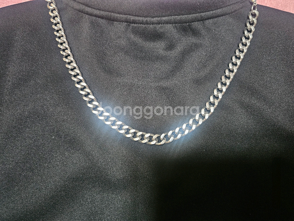 써지컬(silver)목걸이60cm.--0