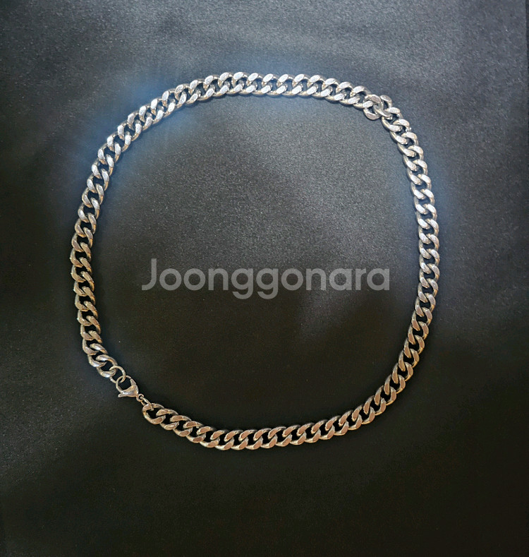 써지컬(silver)목걸이60cm.--4