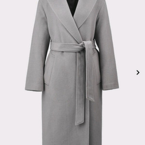 샤트렌럭스 셀레나 미니멀 로브 울 롱코트 그레이 S
