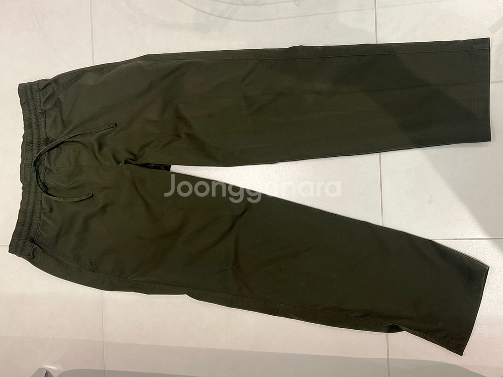 Harlan+Holden 카키색 폴리 와이드 팬츠 M--1