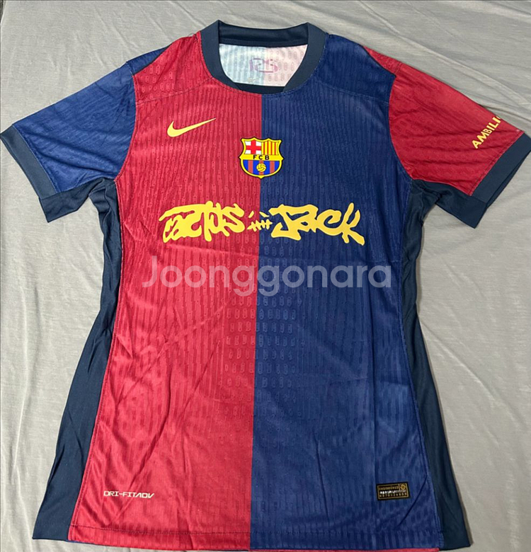 [L] 24/25 바르셀로나 홈 스캇 어센틱 유니폼--0