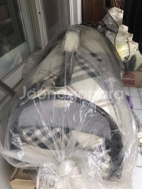 체크 무늬 강아지 이동가방--1