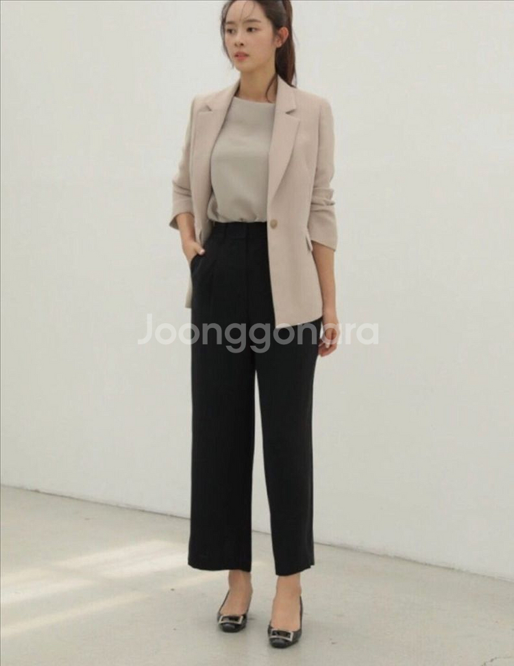 으네드레스 찰랑 와이드 팬츠 (네이비)--2