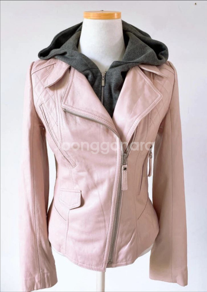 시티지 양가죽 라이더 자켓--1