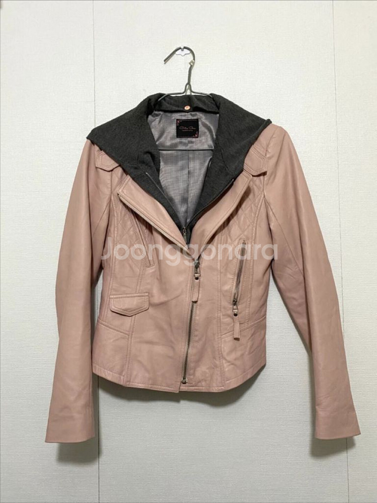 시티지 양가죽 라이더 자켓--2