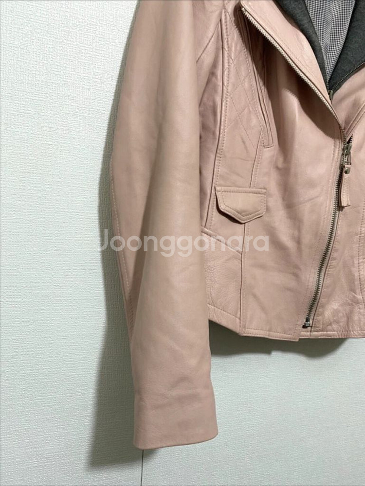 시티지 양가죽 라이더 자켓--4