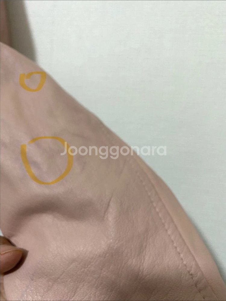 시티지 양가죽 라이더 자켓--5