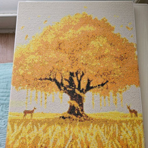 금전수 보석십자수 완성품