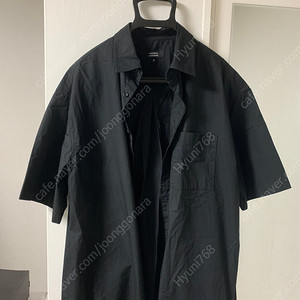 무탠다드오버사이즈반팔셔츠네이비블랙2종일괄판매