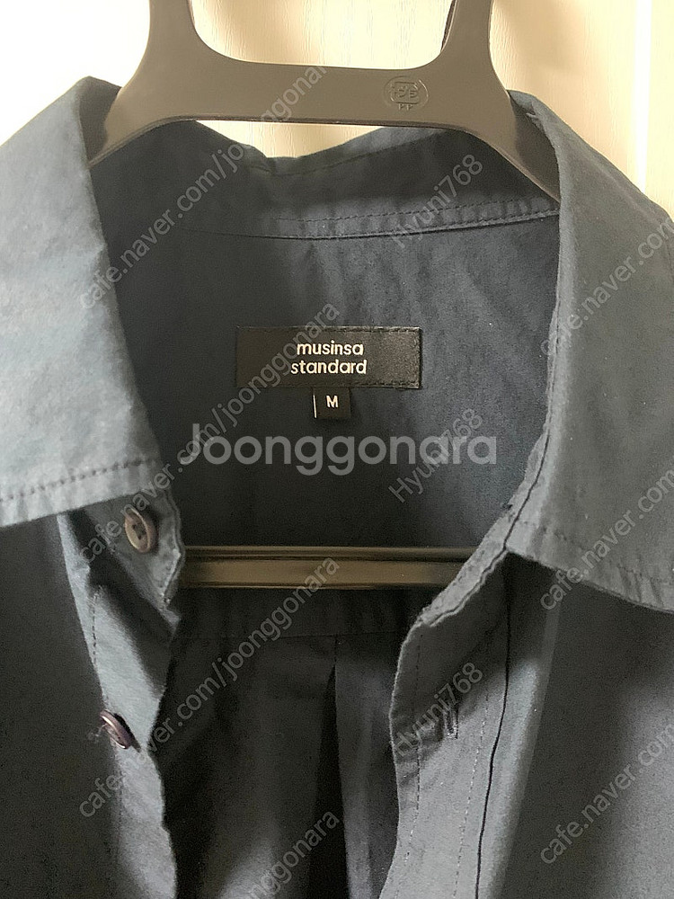 무탠다드오버사이즈반팔셔츠네이비블랙2종일괄판매--5