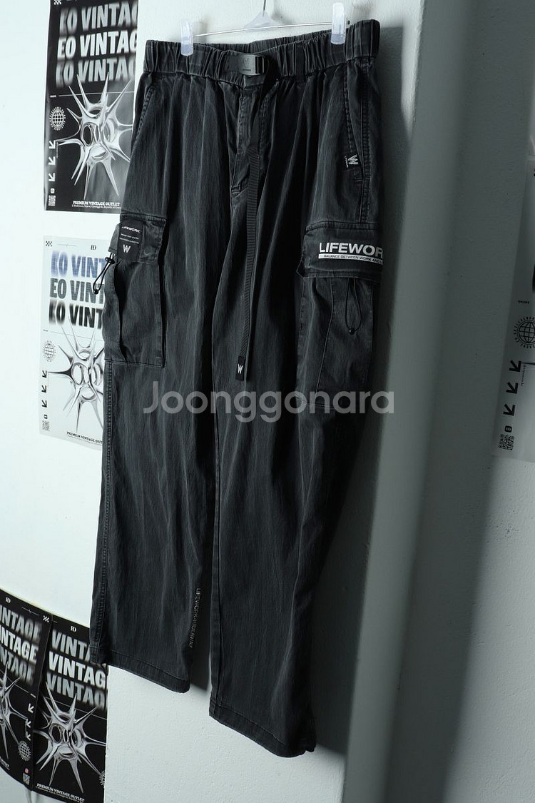 (L) 라이프워크 트레이닝복 바지 피그먼트 카고 밴딩--0