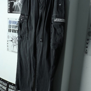 (L) 라이프워크 트레이닝복 바지 피그먼트 카고 밴딩