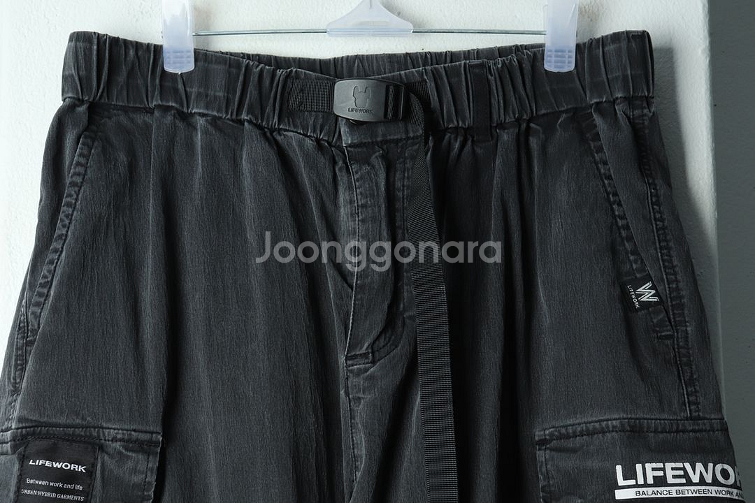 (L) 라이프워크 트레이닝복 바지 피그먼트 카고 밴딩--2