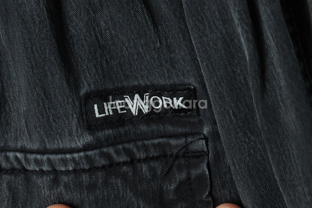 (L) 라이프워크 트레이닝복 바지 피그먼트 카고 밴딩--6