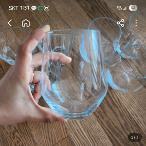 아인슈페너 카페 유리컵 4개 + 3개 서비스 물잔