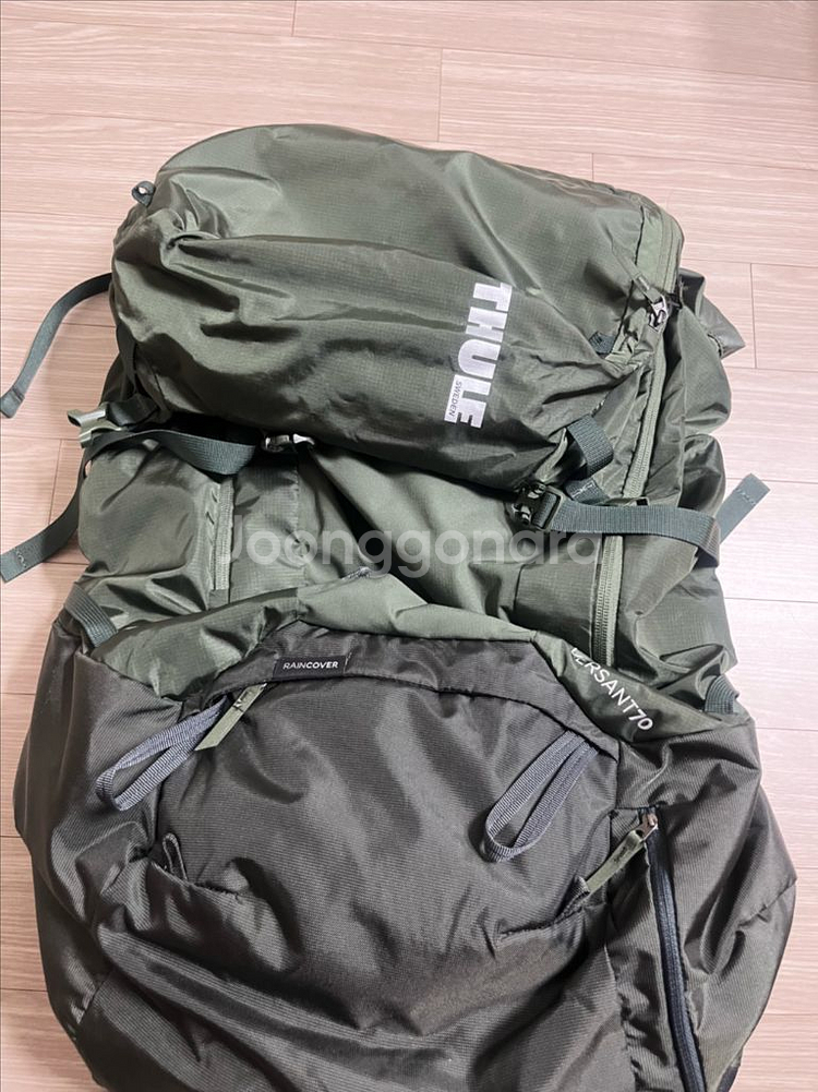 툴레 버선트 70L 등산가방 레인커버 포함--1