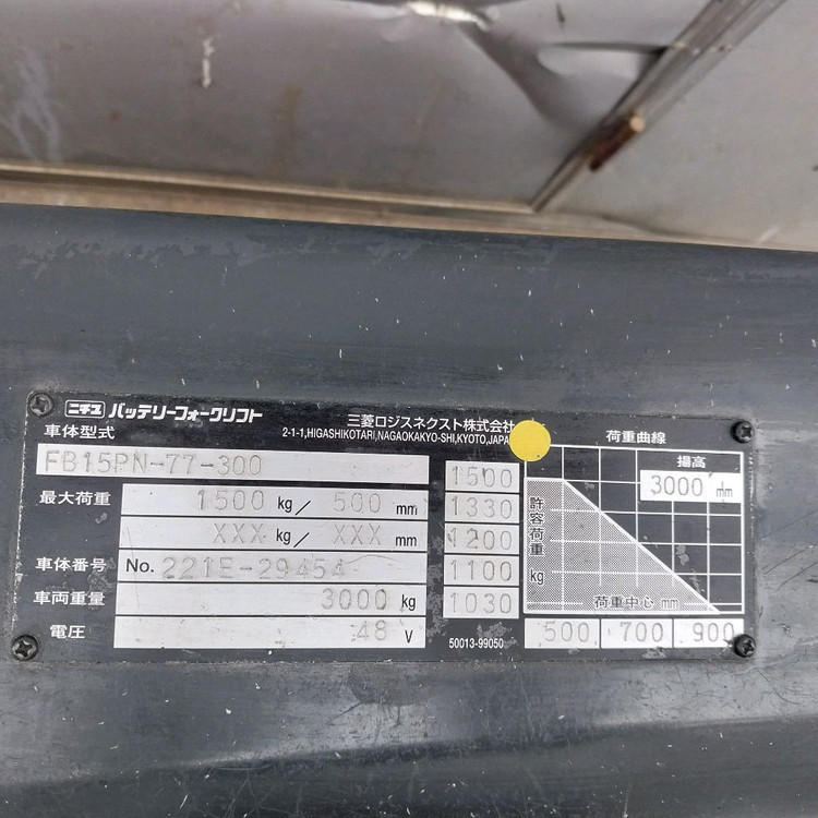 니찌유 전동지게차 1.5톤 싸이드쉬프트장착 2019년식--5