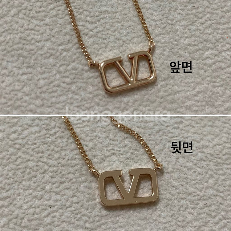 18k 일체형 목걸이 로즈골드--6